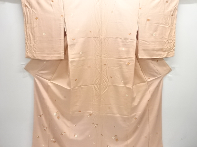 未使用品　蝶に花模様付け下げ小紋着物